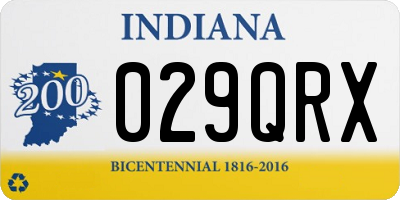 IN license plate 029QRX