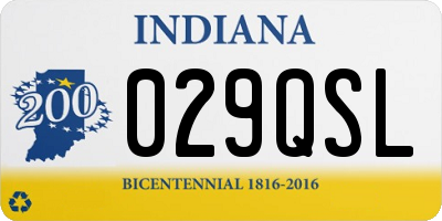 IN license plate 029QSL