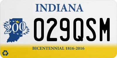 IN license plate 029QSM