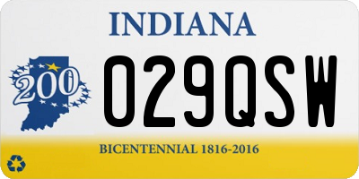 IN license plate 029QSW