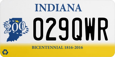 IN license plate 029QWR