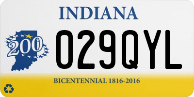 IN license plate 029QYL