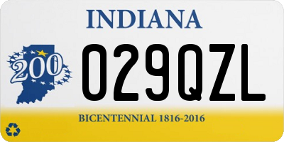 IN license plate 029QZL