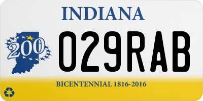 IN license plate 029RAB