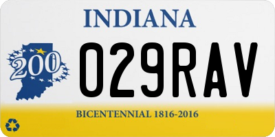 IN license plate 029RAV