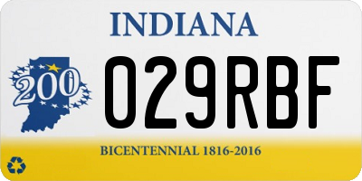 IN license plate 029RBF