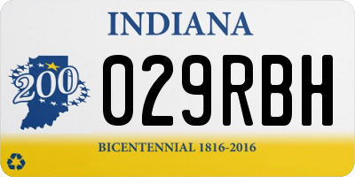 IN license plate 029RBH