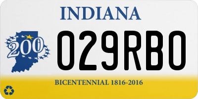 IN license plate 029RBO