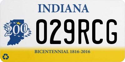 IN license plate 029RCG