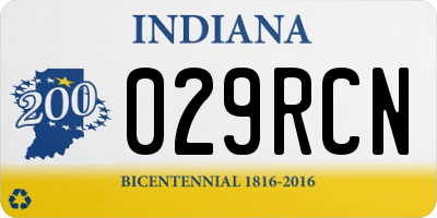 IN license plate 029RCN