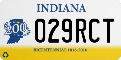 IN license plate 029RCT