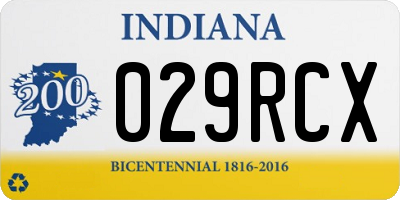 IN license plate 029RCX