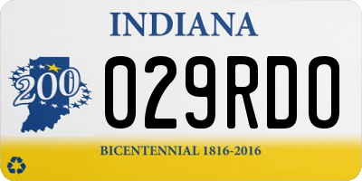 IN license plate 029RDO