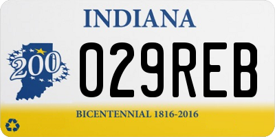 IN license plate 029REB