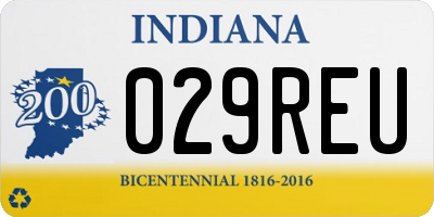 IN license plate 029REU