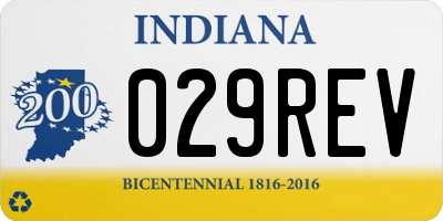 IN license plate 029REV