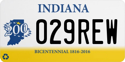 IN license plate 029REW