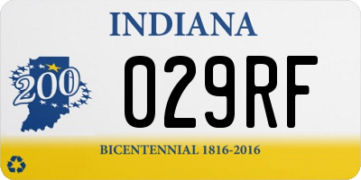 IN license plate 029RF