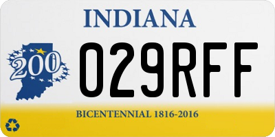 IN license plate 029RFF