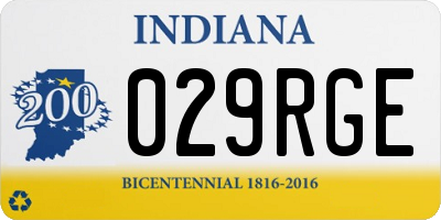 IN license plate 029RGE