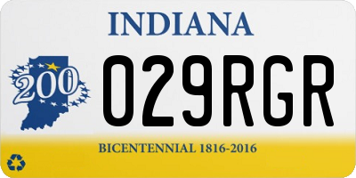 IN license plate 029RGR