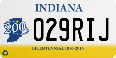 IN license plate 029RIJ