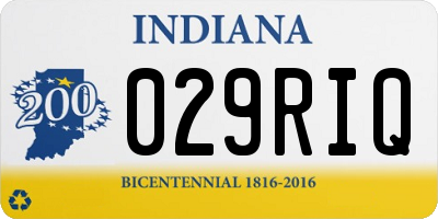IN license plate 029RIQ