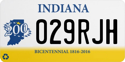 IN license plate 029RJH