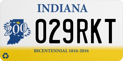 IN license plate 029RKT