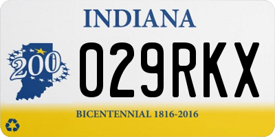 IN license plate 029RKX