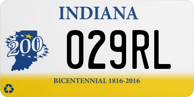 IN license plate 029RL