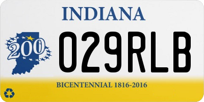 IN license plate 029RLB