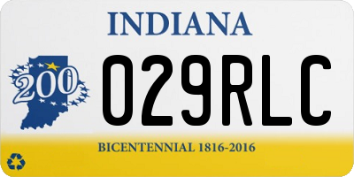 IN license plate 029RLC