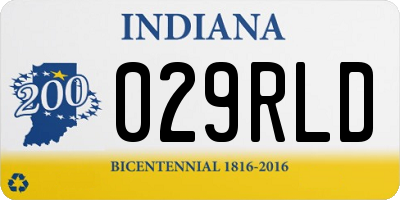 IN license plate 029RLD