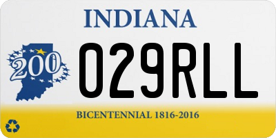 IN license plate 029RLL