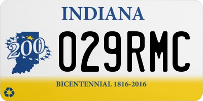 IN license plate 029RMC
