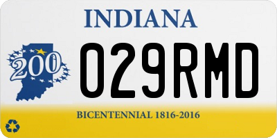 IN license plate 029RMD