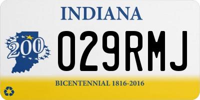 IN license plate 029RMJ