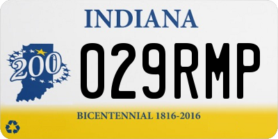 IN license plate 029RMP