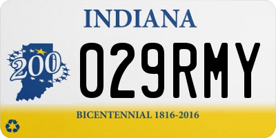 IN license plate 029RMY