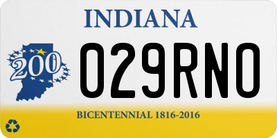 IN license plate 029RNO