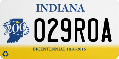 IN license plate 029ROA