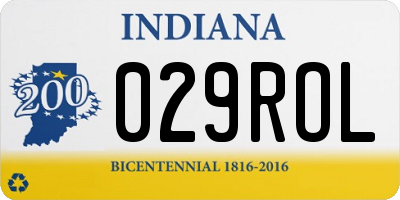 IN license plate 029ROL
