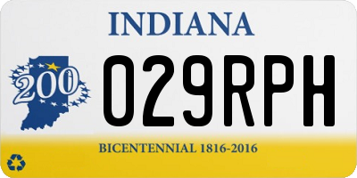IN license plate 029RPH