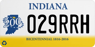 IN license plate 029RRH