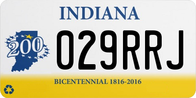 IN license plate 029RRJ