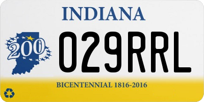 IN license plate 029RRL