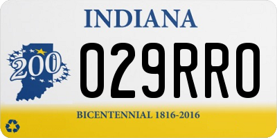 IN license plate 029RRO