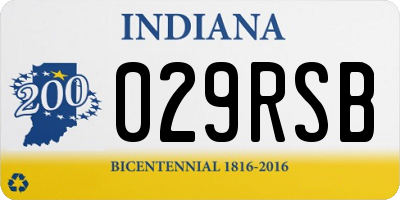 IN license plate 029RSB