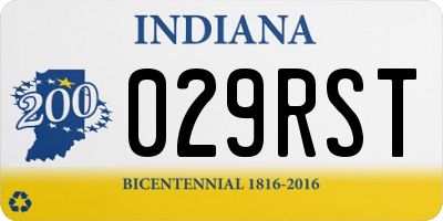 IN license plate 029RST
